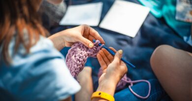 knitting, needlework, thread